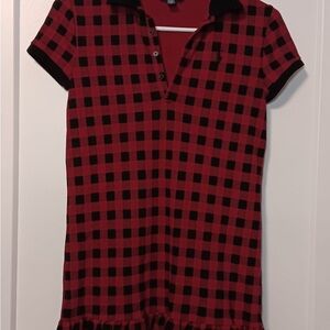Polo Ralph Lauren Red and Black Checkered Polo Dress